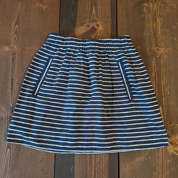 J.Crew navy nautical rope print skirt XXS new tags - Picture 1 of 5
